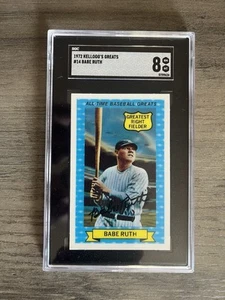 1972 Kellogg’s Greats #14 - Babe Ruth - 💎 SGC 8 Low Pop of only 26!!!! - Picture 1 of 2