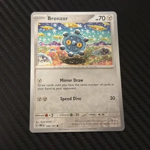 144/197 Bronzor : Common Card : SV03 Obsidian Flames Pokemon TCG Reverse Holo - Picture 1 of 3