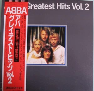 MINT ABBA Greatest Hits Vol 2 Japan cover pressing 12'' vinyl Lp 1979 & OBI rare - Picture 1 of 7