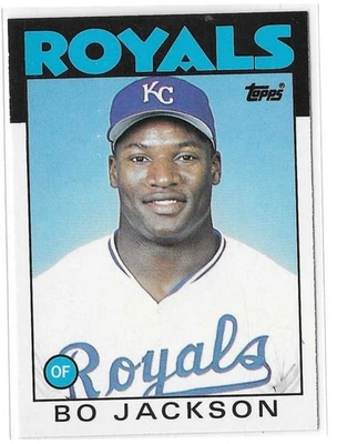 BO JACKSON  1986 Topps Traded #50T  ROOKIE CARD  KC Royals - Image 1 of 2