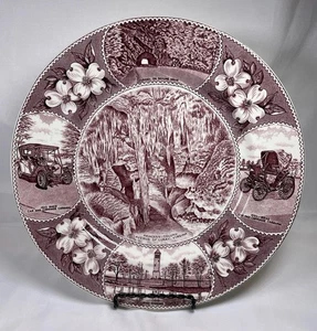VTG Jonroth Adams Souvenir Plate Princess Column Caverns of Luray Virginia 10” - Picture 1 of 15