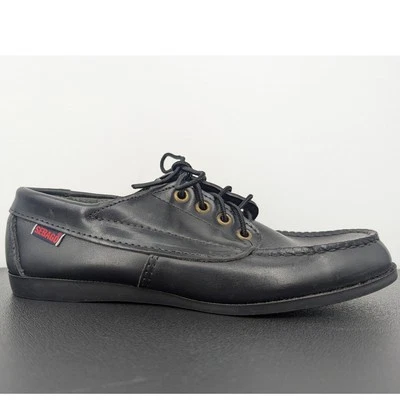 Sebago Campside Black Leather Moc Toe Size 7 Casual Loafers Moccasins Made n USA - Image 1 of 4