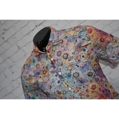 Camisa de vestir estilo hawaiano RVCA para hombre talla mediana floral viscosa mezcla de algodón Foto 1 de 4