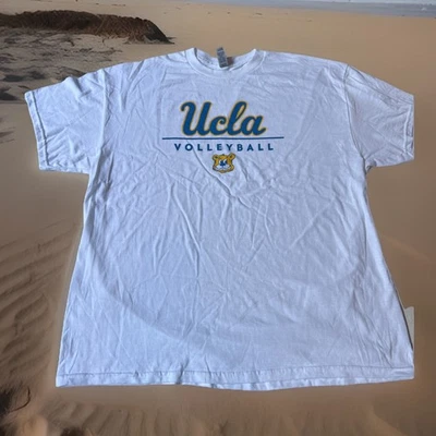 Rare UCLA BRUINS Volleyball Team Issued XL Joe Bruin Mascot Shirt XL White New - Image 1 of 4