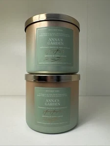 Nuevo Bath & Body Works ANNA'S GARDEN, 3 velas de mecha, 14,5 OZ x2 - Imagen 1 de 3
