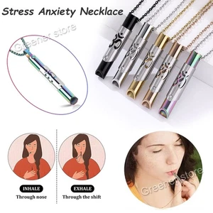 Stress Anxiété Relief Collier Mindfulness Respiration Apaisement Arrêter fumer - Picture 1 of 17