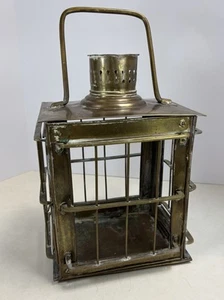 Antique Brass Hanging Lantern - Picture 1 of 4