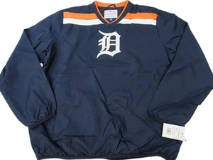 New Detroit Tigers Mens Sizes L-XL Pullover Windbreaker Jacket - Picture 1 of 7