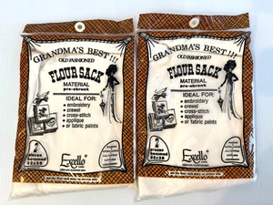 NEW 2 Pkgs. Grandma's Best Flour Sack Material ~ 2 Pieces/Pac ~ 32 x 38 Hemmed - Picture 1 of 3