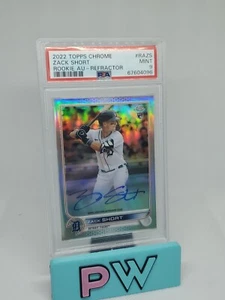 2022 Topps Chrome Zack Short RA-ZS RC Refractor Auto /499 Detroit Tigers PSA 9 - Picture 1 of 3