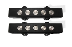 Pickup J Bass 5 String Black Vintage 6K Set of 2 Open Fat Pole 211093JBK - Picture 1 of 7