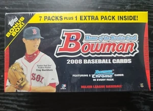 2008 Bowman Baseball Blaster Box 8 packs with 2 Bowman Chrome cards in each pack - Imagen 1 de 6
