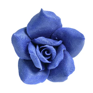Beautifully Detailed Handmade Blooming Blue Rose Pendant - Picture 1 of 4