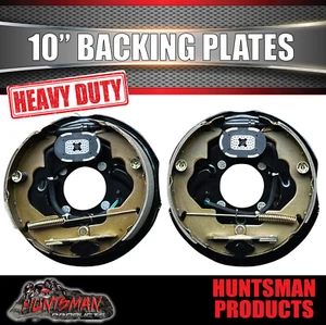 2x 10" Trailer Caravan Electric Brake Backing Plates. Quality Strong Magnets - Picture 1 of 4