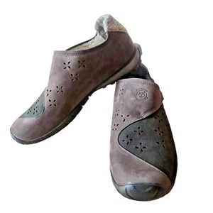 Timberland Smartwool Women's Brown Gray Leather Slip On Walking Shoes Size 8 - Picture 1 of 10