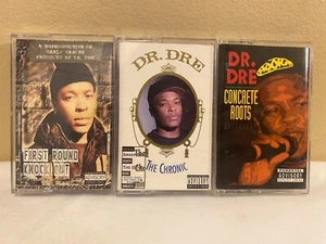 3 90'S RAP WEST COAST DR. DRE CLASSIC CASSETE COLLECTION ( THE CHRONIC, & MORE) - Picture 1 of 2