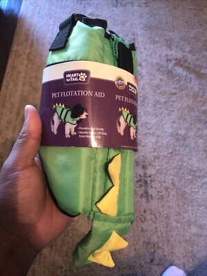 Dog Life Jacket Heart To Tail Floatation Aid Sz XS Dinosaur - Image 1 of 4