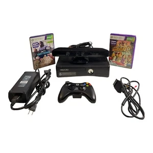 Microsoft Xbox 360 S Konsole Modell 1439 Bundle mit 2 Spielen und Kinect 250GB - Bild 1 von 11