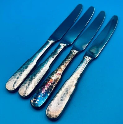 Cuchillos de cena 4 Towle HAMMERSMITH mango hueco 9 3/8" cubiertos plateados Foto 1 de 4