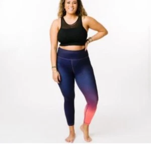 Zyia Active Purple Ombré Light N Tight Hi Rise Leggings Size 16 - Picture 1 of 10