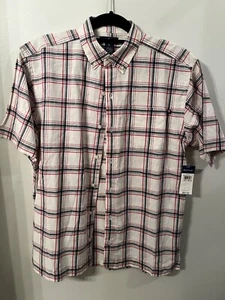 Ralph Lauren Boys Button Up Shirt XL Blue Red White Plaid Cotton Sht Sleeve NWT - Picture 1 of 7