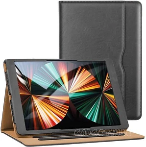 For Apple iPad Tan Leather Magnetic Stand Case Cover 12.9" 5th Generation (2021) - Picture 1 of 6