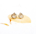 Crystal Quartz Stud Earrings Sterling Silver Handmade April Birthstone Gift Wrap