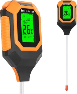 4-In-1 Soil Moisture Meter Digital PH Meter/Soil Moisture/Plant Temperature/Sunl - Picture 1 of 6