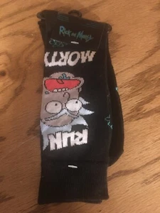 Rick and Morty - Rick Sanchez schwarze Crew-Socken Gr: 6-12 ~NEU~ - Bild 1 von 3