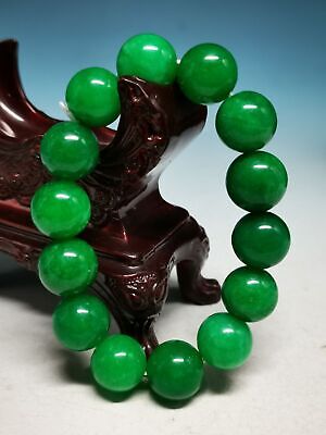 Quality Exquisite Natural A Jadeite Jade Beads Hand Polished Jade Bracelet R21 • 4.20£