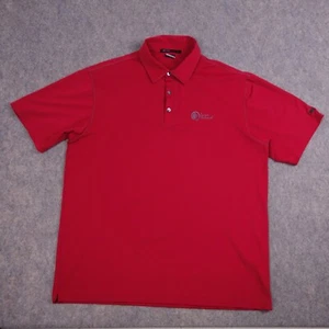 Tiger Woods Dri Fit Polo Shirt Large Red Golf Casual Strech Mens - Picture 1 of 9