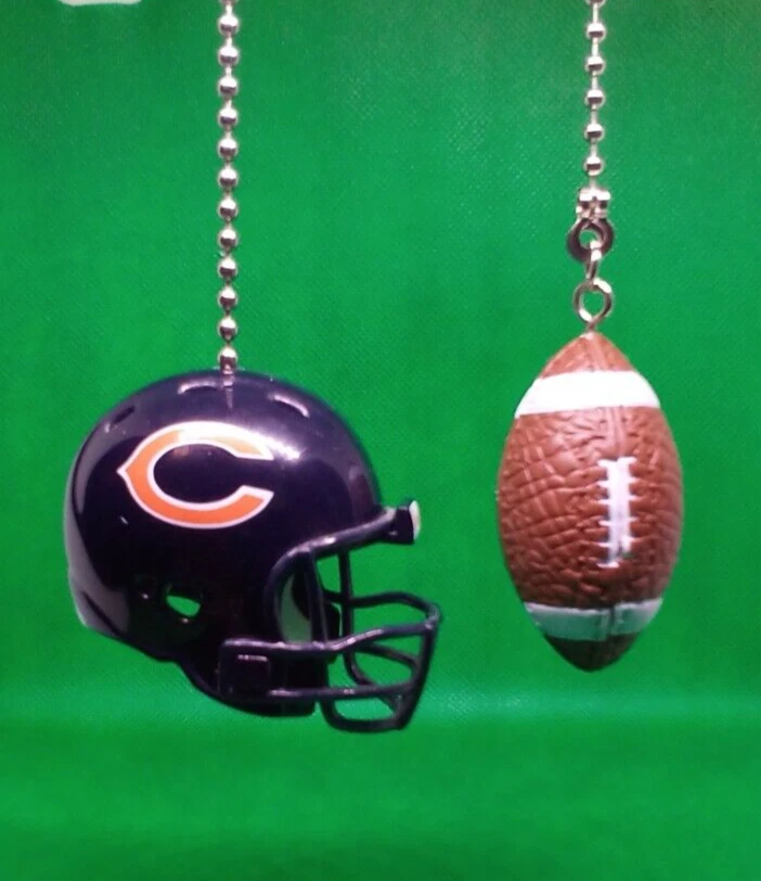 CHICAGO BEARS HELMET AND FOOTBALL CEILING FAN PULL CHAIN SET - Image 1 of 4