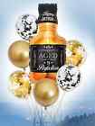 Best Offer 7PCS/Set Cool Party Decor Baloons Cognac Design Bottle with 1pc Coil