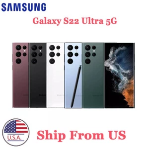 New Samsung Galaxy S22 Ultra 5G S908U 8+128GB Factory Unlocked Smartphone 6.8" - Picture 1 of 18