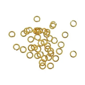 Gold Stainless Steel Jump Rings 4mm x 0.8mm - Open 20 Gauge - 50 Rings - SS099 - Picture 1 of 1