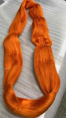 Hand-dyed 100%mulberry raw silk DIY material for  bobbles pompon plush doll hair - Image 1 of 4