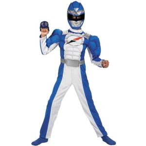 Power Rangers Size 7-8 Med Operation Overdrive Blue Muscle Child Costume New - Picture 1 of 1