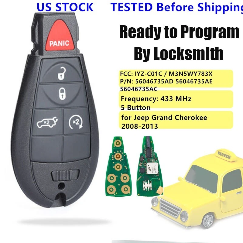 For Jeep Grand Cherokee 2008-2013 Keyless Go Smart Prox Remote Key Fob IYZ-C01C Foto 1 de 4