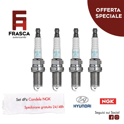 Candele 4 Pezzi NGK Hyundai i10 1.1 65 CV 69 CV 68 CV 1.1 LPG 65 CV - Imagen 1 de 4
