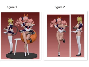 Fate/EXTRA Tamamo no Mae & Nero Unpainted GK Model 3D Printed Figures Resin Kits - Picture 1 of 13