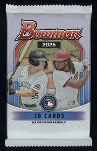 2025 Bowman Baseball Mega Box 10-Card Base Pack (Base & Chrome) Factory Sealed - Picture 1 of 2