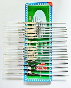 17 TULIP Steel Golden Point Häkelnadeln für feine Spitze, Größe 0 bis 14,...