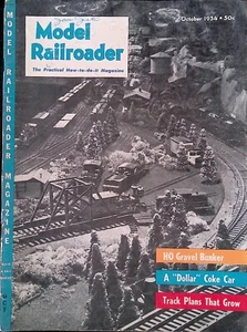 Model Railroader Magazine October 1954 HO Gravel Bunker, Track Plans That Grow - Picture 1 of 3