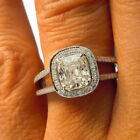 Womens Wedding Ring 1.60 Carat Igi Gia Lab Grown Diamond 950 Platinum Size 7 8 9