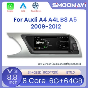 8.8" Android 14 64GB Apple Carplay Autoradio Für Audi A4/A5/B8/S4/S5 2009-2012 - Afbeelding 1 van 10