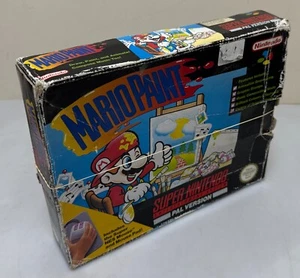 SNES MARIOPAINT C/W PAD MOUSE & MANUALS NINTENDO BOXED (BOX IS POOR) - Picture 1 of 14
