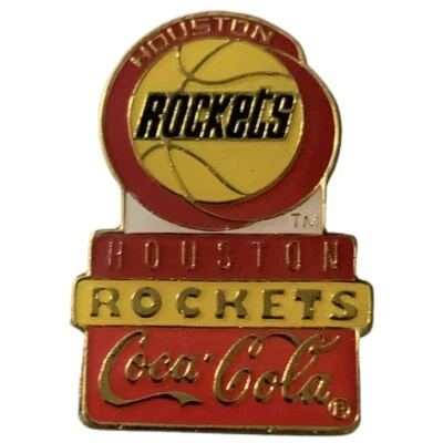 Vintage 1994 NBA Houston Rockets Logo Coca-Cola Souvenir Pin - Image 1 of 2
