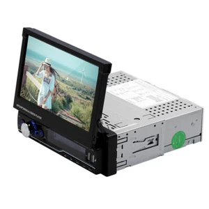 1Din Practical 7"Touch Screen 12V Bluetooth GPS Flip Car Stereo Radio MP5 Player - Picture 1 of 23