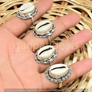 1000pcs Lot Cowrie Shell Gemstone Rings Wholesale Lots 925 Silver Plated Lots - Picture 1 of 6