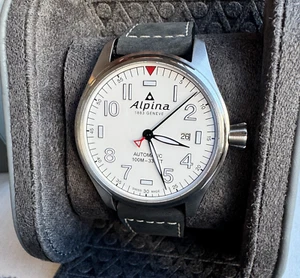 Alpina Startimer Pilot White Dial Men's Watch AL-525S4S6 Automatic New - Picture 1 of 13